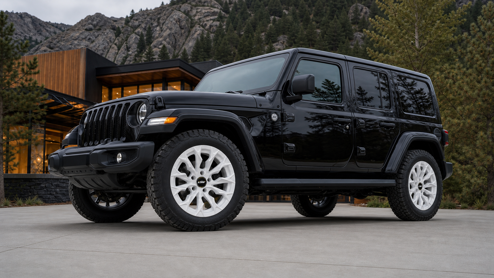 Jeep Wrangler loading case display