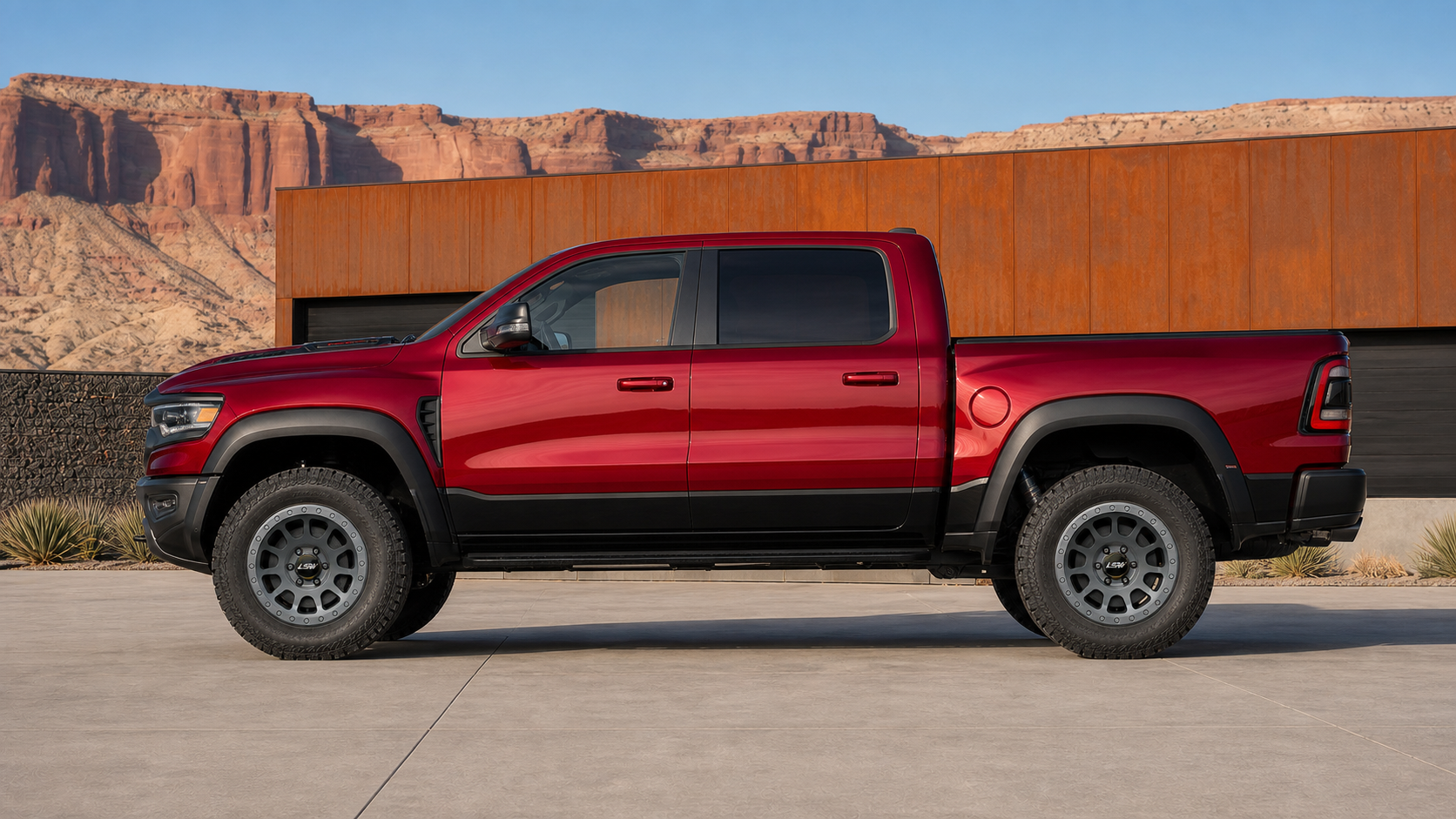 RAM 1500 TRX loading angle display