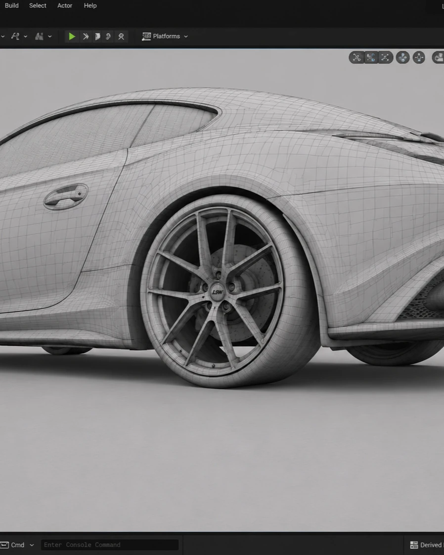 Three-dimensional wireframe development and verification of LSW forged wheels, vehicle wheel arches, and braking systems